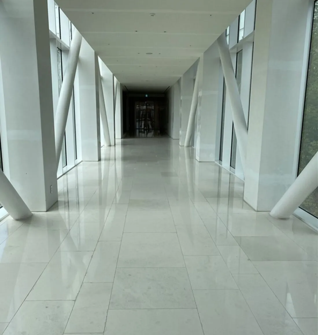 Natural marble installation